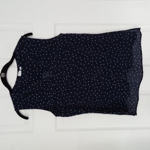 Gap navy polka dot tank top